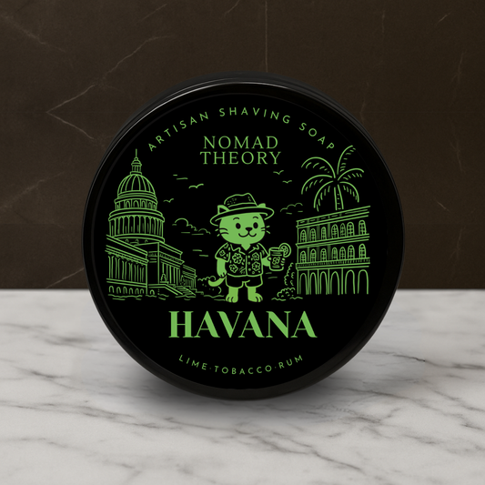Nomad Theory Havana Shaving Soap Regular Size Front Label