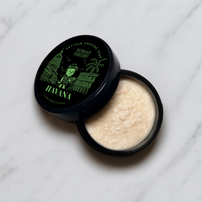 Nomad Theory HAVANA Shaving Soap Open Jar