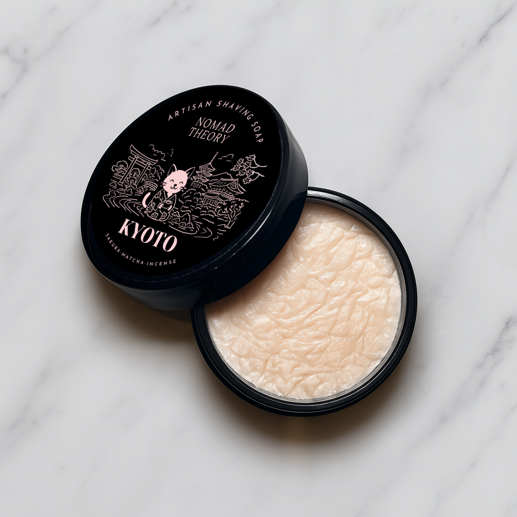 Nomad Theory KYOTO Shaving Soap Open Jar