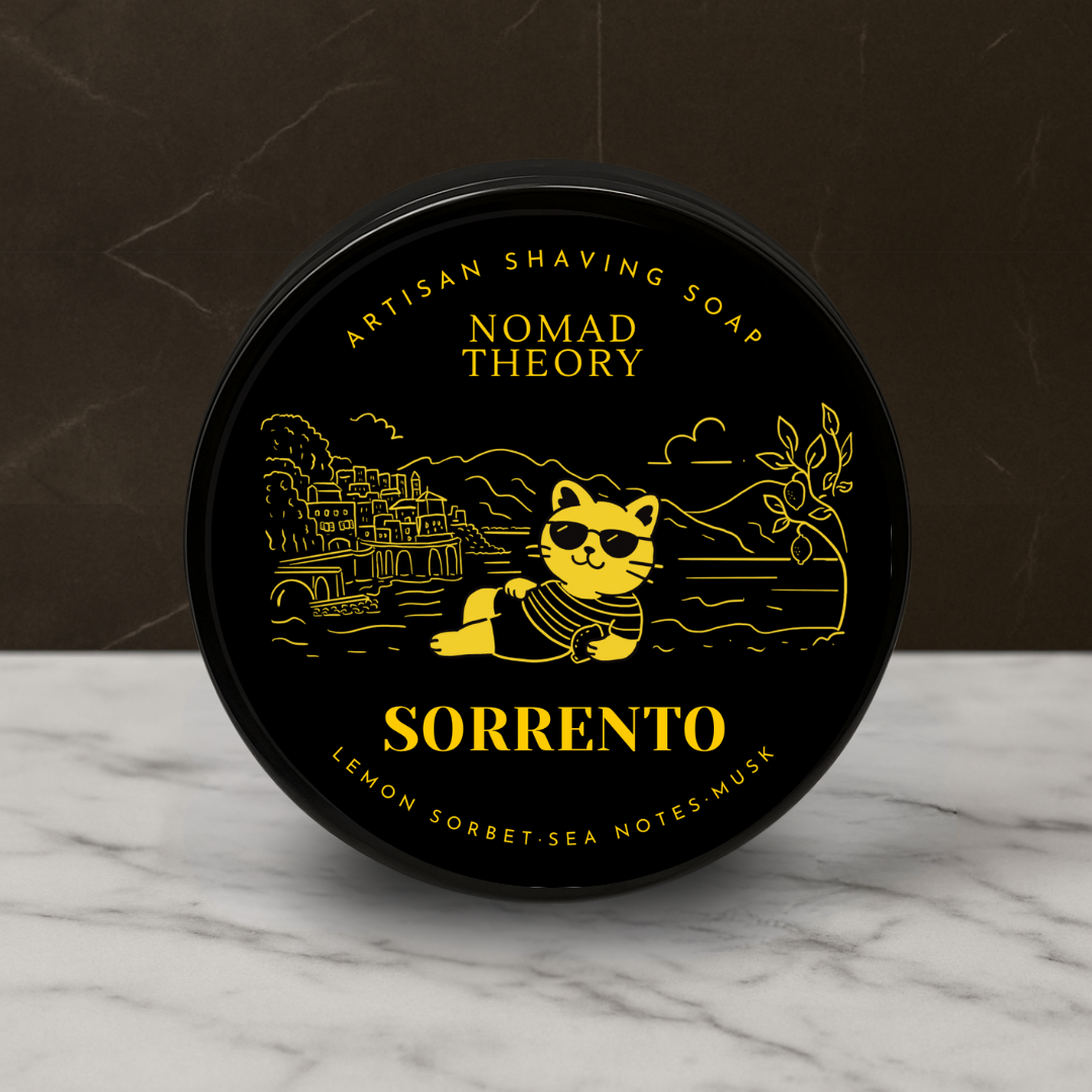 Nomad Theory Sorrento Shaving Soap Regular Size Front Label
