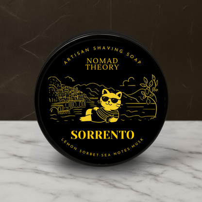 Nomad Theory Sorrento Shaving Soap Regular Size Front Label