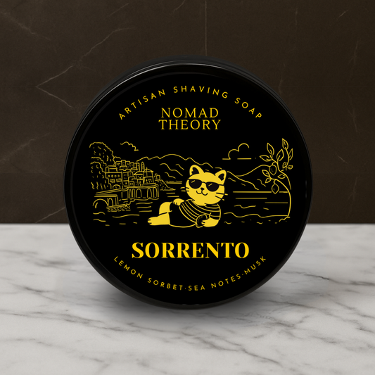 Nomad Theory Sorrento Shaving Soap Regular Size Front Label