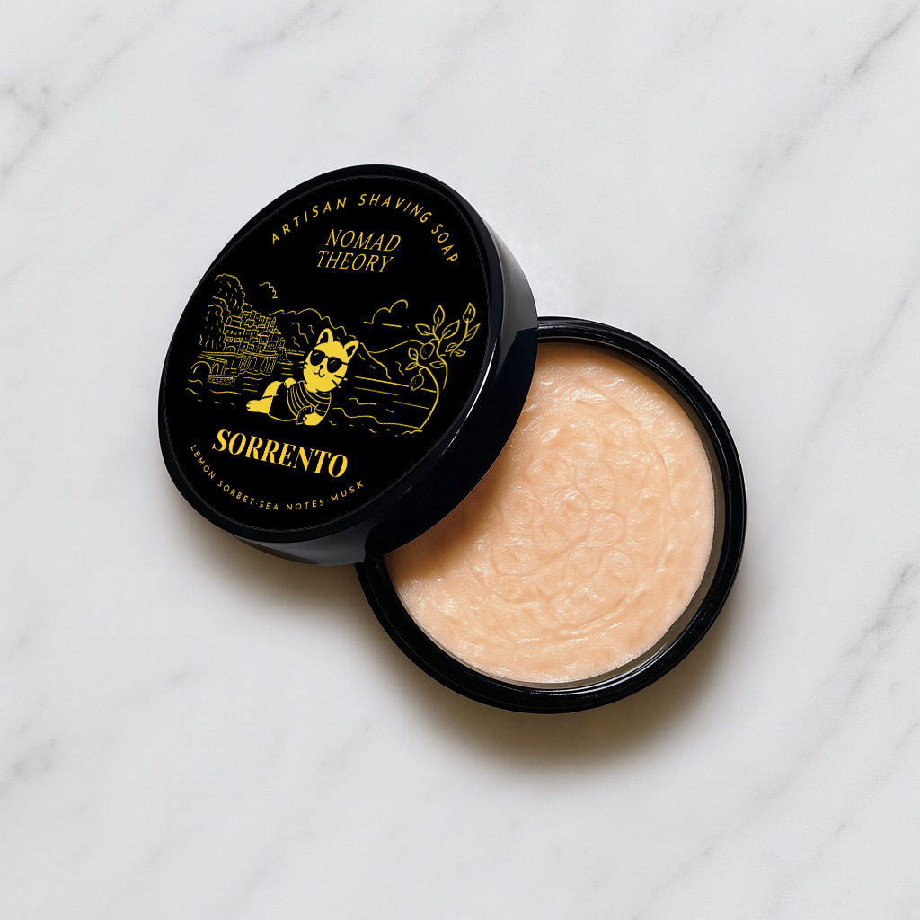 Nomad Theory SORRENTO Shaving Soap Open Jar